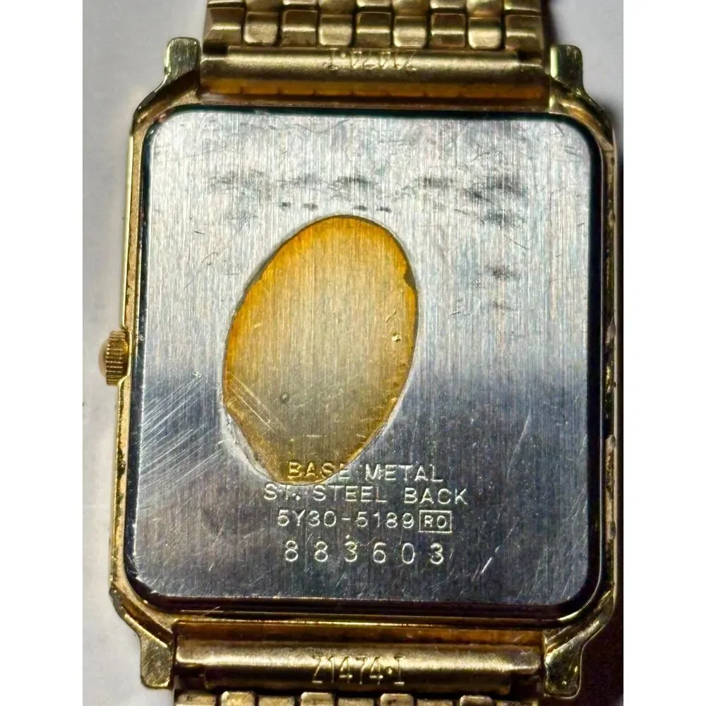 Vintage Seiko Quartz Tank Dress Watch